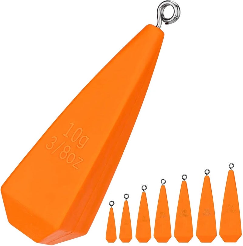 THKFISH 7PCS Mixed Sizes Fishing Practice Plugs - Weight Casting for Kids Improving Casting Skill - Image 1